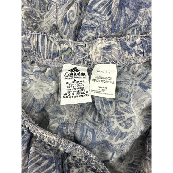 Vintage Columbia Large Purple Floral Printed Shorts Belted - Picture 11 of 15